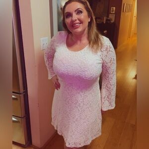 Charming Charlie Cream Lace Dress